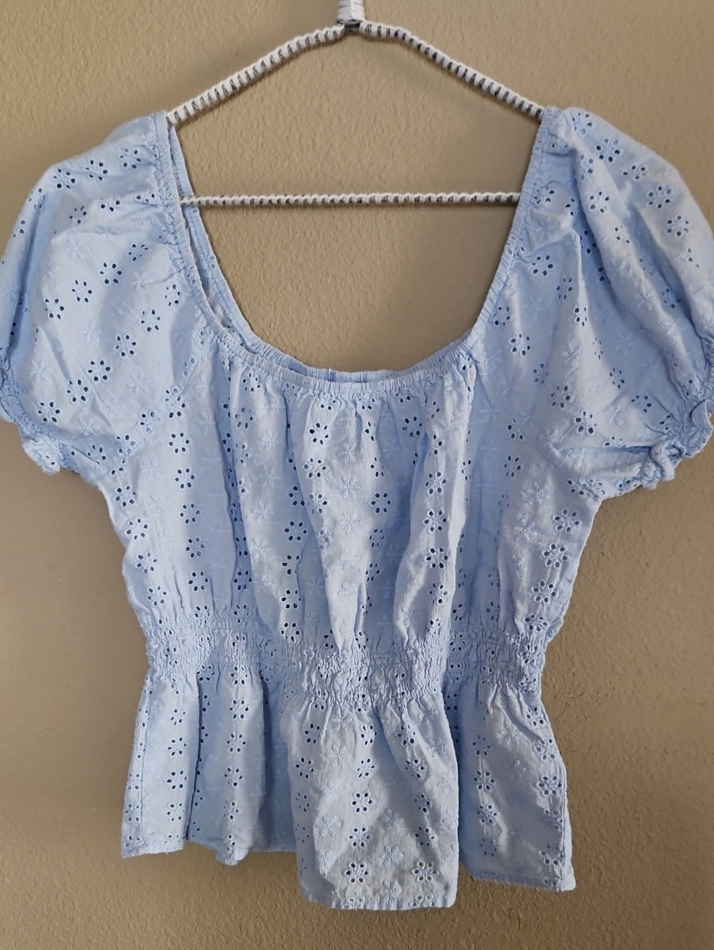 Candies Brand Cinderella Blue Peplum Blouse